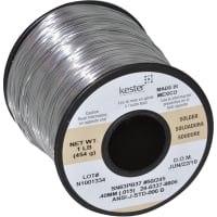 Kester Solder Solder, Sn63Pb37, 0.015 in., Residue Flux for Cored Solder Wire, 1 lbs.