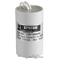 Keystone Technologies Capacitor for 200W Pulse Start MH, 15uF, 330V, Dry Film