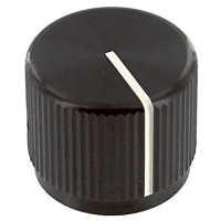 Kilo International Knob, 6-32, 0.750 in., 0.625 in., 0.250 in., Black Gloss, JD Series