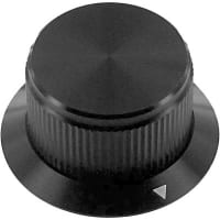 Kilo International Knob, 6-32, 0.750 in., 0.625 in., 0.250 in., Black Gloss, DDS Series