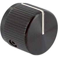 Kilo International Knob, 0.25 in., 0.750 in., 0.590, 0.625 in., Black Gloss