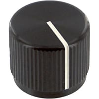 Kilo International Knob, 0.125 in., 0.750 in., 0.590, 0.625 in., Black Gloss