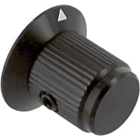 Kilo International Knob, 0.25 in., 0.685 in., 0.375, 0.625 in., Black Gloss