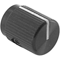 Kilo International Knob, 0.125 in., 0.500 in., 0.375, 0.625 in., Black Gloss, JD Series