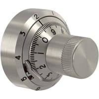 Kilo International Knob, Vernier, 10, 10, 1/4 in., 1 in. (Max.), 1 in. (Max.), 0.297 in. (Max.)