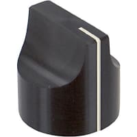 Kilo International Knob, 0.125 in., 0.925 in., 0.708, 1 in., Black Gloss