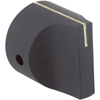 Kilo International Knob, 6-32, 0.750 in., 1.000 in., 0.250 in., Black Matte, HD Series