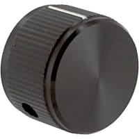 Kilo International Knob, 0.25 in., 0.925 in., 0.708, 0.625 in., Black Gloss