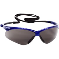 Kimberly-Clark Professional KleenGuard, Nemesis Safety Glasses, Metallic Blue Frame, Smoke Lens