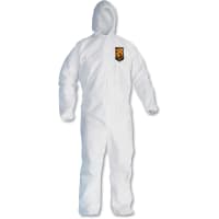 Kimberly-Clark Professional KleenGuard, A30 Coveralls, Zipper Front, Elastic Back, Wrist, Ankle, Hood, PK 25