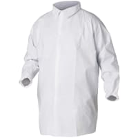 Kimberly-Clark Professional KleenGuard# A40 Lab Coat, Elastic wrists, No pockets, White, Medium, 30 Count