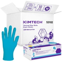 Kimberly-Clark Professional Textured Blue Nitrile Exam Gloves, Kimberly-Clark, Medium, 100 per BX, 10/CT