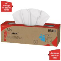 Kimberly-Clark Professional WypAll L30 Towels, General Purpose, PopUp, White, 120 per Box