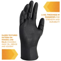 Kimberly-Clark Professional KleenGuard, Kraken Grip Nitrile Gloves, Black, X-Large, PK of 90