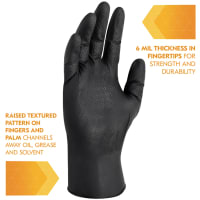 Kimberly-Clark Professional KleenGuard, Kraken Grip Nitrile Gloves, Black, 2X-Large, PK of 90