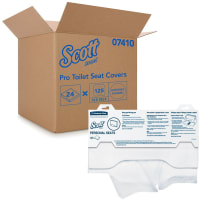 Kimberly-Clark Professional Scott Pro Personal Seat Covers, Disposable, White, 125 per PK, 24/CT