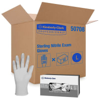 Kimberly-Clark Professional Nitrile Gloves, Textured Fingertips, Kimberly-Clark, Gray, Large, 200/PK, 10/CT