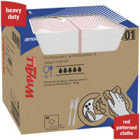 Kimberly-Clark Professional Dry Wipe, WYPALL X70, 12 1/2" x 23 1/2", Number of Sheets 300, Red