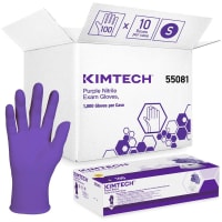 Kimberly-Clark Professional Nitrile Exam Gloves, Purple, Textured, Kimberly-Clark, Small, 100 per BX, 10bx/B