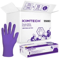 Kimberly-Clark Professional Nitrile Exam Gloves, Purple, Kimberly-Clark, Large, 100 per BX, 10bx/BX