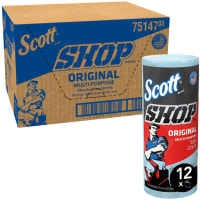 Kimberly-Clark Professional Scott Shop Towels Original, BL, 55 Towels/St&ard Roll, 12 Rolls, 660 Towels