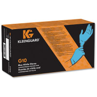 Kimberly-Clark Professional Nitrile Glove, Powder-Free, KleenGuard G10, Blue, Size LX, 90 per PK