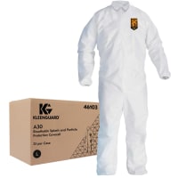 Kimberly-Clark Professional Elastic-Back and Cuff Coveralls, Large, White, 25 per BX