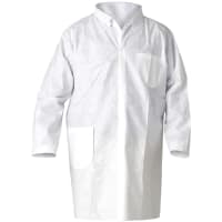 Kimberly-Clark Professional Particle Protection Lab Coat, Snap Closure/Pockets, Large, White, 25 per BX