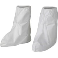 Kimberly-Clark Professional A40 Liquid & Particle Protection Boot Covers, 18" Tall, PVC Sole, White, Med/Lrg