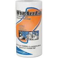 Kimberly-Clark Professional Wypall L40 All Purpose Wiper Roll, 1-PLY, White, 24 Rolls