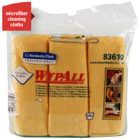 Kimberly-Clark Professional WypAll, Microfiber Cloths, Yellow, 15.75" x 15.75", 6 per Bag