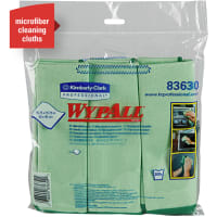 Kimberly-Clark Professional WypAll, Microber Cloths, Green, 15.75" x 15.75", 6 per Bag