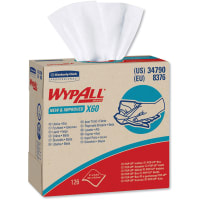 Kimberly-Clark Professional WypAll General Clean X60 Multi-Task Cleaning Cloths, WT, 10 Boxes, 126 Sheets