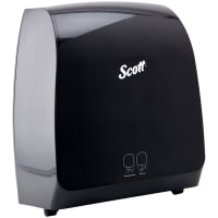 Kimberly-Clark Professional Paper Towel Dispenser, Scott Pro, Black, 1 Roll with Stub Roll, Automatic