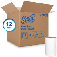 Kimberly-Clark Professional Scott Essential Universal Hard Roll Towels, White, 400' Rolls, 12/CT