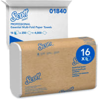 Kimberly-Clark Professional Scott Essential Folded Towels Collection, Multi-Fold, White, 250/pk, 16/CT