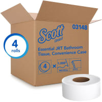 Kimberly-Clark Professional Scott Essential Jumbo Roll Bathroom Toilet Paper, 2 Ply, White, 1000', 4/CT