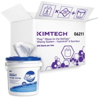 Kimberly-Clark Professional Kimtech PreP, Wipes for the WetTask, Center Pull Bucket, 140 per PK, 6/CT