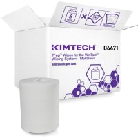 Kimberly-Clark Professional Dry Wipe Roll, Kimtech WetTask, 6" x 12 1/2", Number of Sheets 140, White, 6/CT