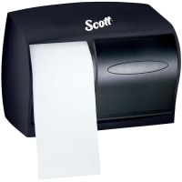 Kimberly-Clark Professional Toilet Paper Dispenser, Scott Essential, Smoke, Coreless, 2 Rolls Dispenser