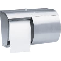 Kimberly-Clark Professional Coreless Double Roll Toilet Paper Dispenser, Scott Essential, 2 Rolls, Stainless