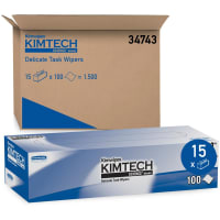 Kimberly-Clark Professional Dry Wipe, KIMTECH SCIENCE KIMWIPES, 11 3/4" x 11 3/4", 100 per PK, White, 15/