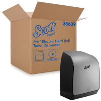 Kimberly-Clark Professional Paper Towel Dispenser, Scott Pro, Silver, 1 Roll with Stub Roll, Automatic