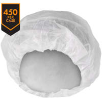 Kimberly-Clark Professional KleenGuard A10 Bouffant Cap, Size L, White, Light Duty, Pack of 150, 3 pks/BX