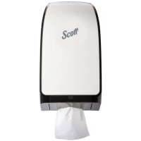 Kimberly-Clark Professional Toilet Paper Dispenser, Scott Control, White, Sheets, 1000 Tissues Dispenser