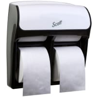 Kimberly-Clark Professional Toilet Paper Dispenser, Scott Pro, White, 4 Rolls