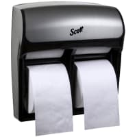 Kimberly-Clark Professional Toilet Paper Dispenser, Scott Pro, Stainless, 4 Rolls