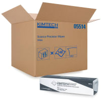 Kimberly-Clark Professional Precision Wiper, POP-UP Box, 1-Ply, 14.7 x 16.6 White, 144 sheets per BX