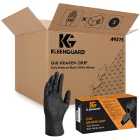 Kimberly-Clark Professional Kraken Grip Nitrile Gloves, Black, Small, 100 Gloves/PK, 10PKs/BX