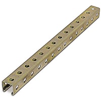 Kindorf by ABB Channel, 12GA, 1.5" x 1.5", 20', Steel w/ Punched 9/16" Holes on 1.5" Cente